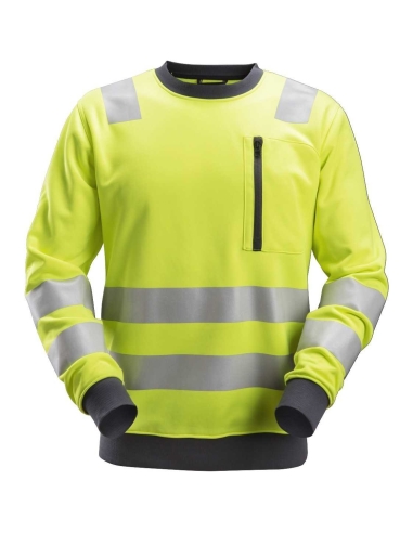 8037 - ALLROUNDWORK, SWEAT-SHIRT HAUTE VISIBILITÉ, CLASSE 2/3 SNICKERS WORKWEAR