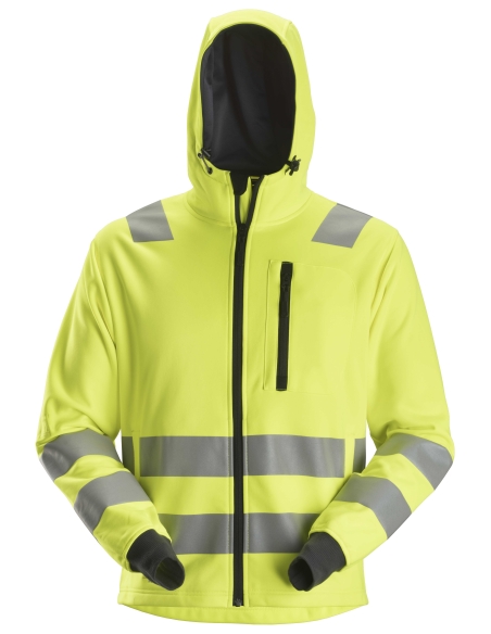 8039 - SWEAT-SHIRT À CAPUCHE AVEC FERMETURE À GLISSIÈRE PLEINE LONGUEUR, HAUTE VISIBILITÉ, CLASSE 2/3 SNICKERS WORKWEAR