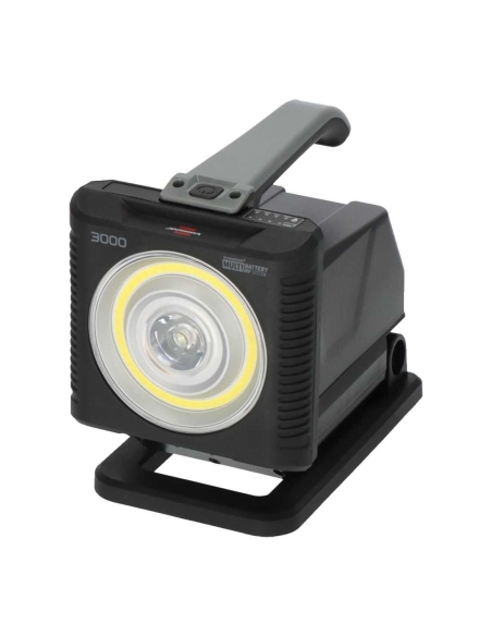SET ÉCLAIRAGE : LAMPE PORTATIVE À ACCU + PROJECTEUR DE CHANTIER HYBRIDE 360° - BRENNENSTUHL