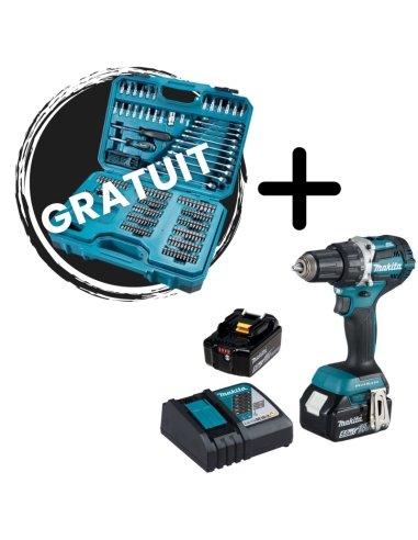 PERCEUSE-VISSEUSE LXT DDF484RTJ + SET D'EMBOUTS 221 PIECES - MAKITA