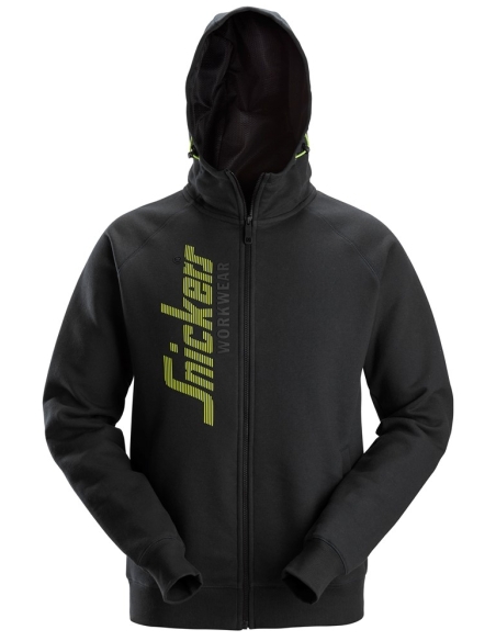 2846 - SWEAT-SHIRT À CAPUCHE AVEC LOGO ET FERMETURE À GLISSIÈRE PLEINE LONGUEUR SNICKERS WORKWEAR