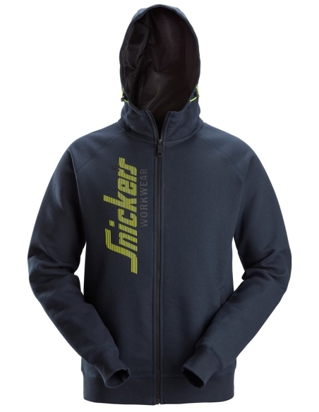 2846 - SWEAT-SHIRT À CAPUCHE AVEC LOGO ET FERMETURE À GLISSIÈRE PLEINE LONGUEUR SNICKERS WORKWEAR