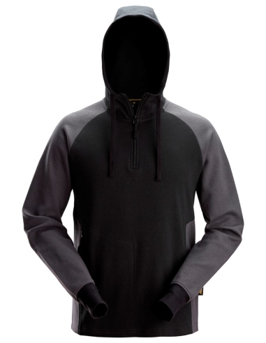 2842 - SWEAT-SHIRT À CAPUCHE BICOLORE DEMI-ZIPPÉ SNICKERS WORKWEAR
