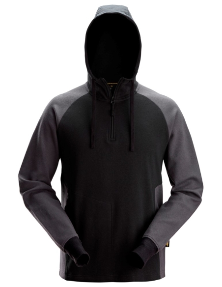 2842 - SWEAT-SHIRT À CAPUCHE BICOLORE DEMI-ZIPPÉ SNICKERS WORKWEAR