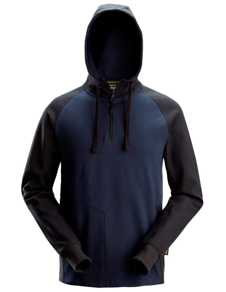 2842 - SWEAT-SHIRT À CAPUCHE BICOLORE DEMI-ZIPPÉ SNICKERS WORKWEAR