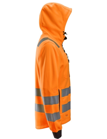 8039 - SWEAT-SHIRT À CAPUCHE AVEC FERMETURE À GLISSIÈRE PLEINE LONGUEUR, HAUTE VISIBILITÉ, CLASSE 2/3 SNICKERS WORKWEAR