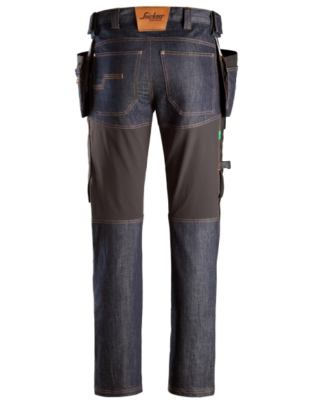 6955 - FLEXIWORK, PANTALON+ DENIM AVEC POCHES HOLSTER SNICKERS WORKWEAR