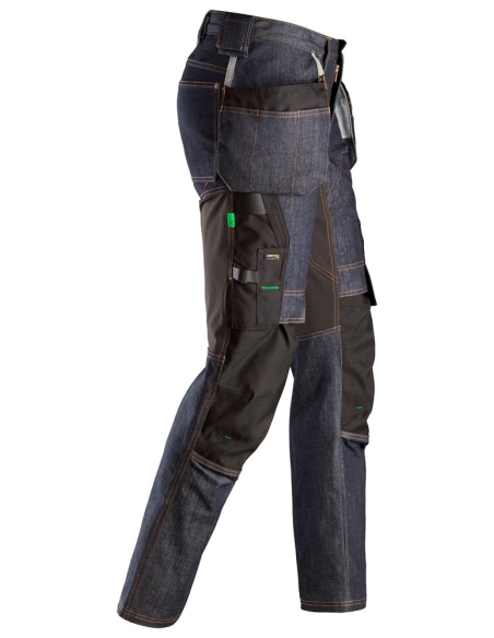 6955 - FLEXIWORK, PANTALON+ DENIM AVEC POCHES HOLSTER SNICKERS WORKWEAR