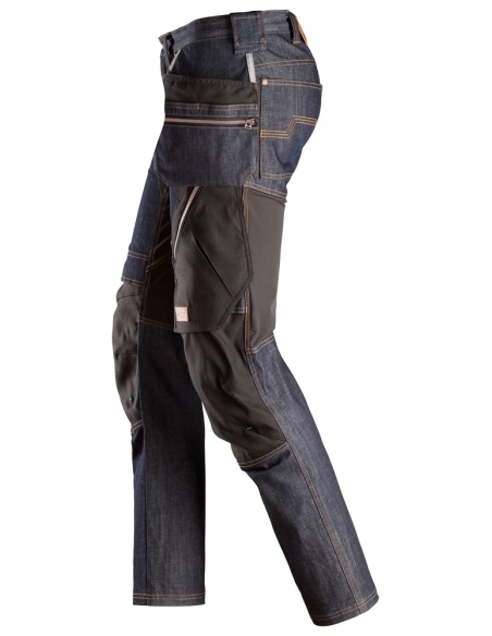 6955 - FLEXIWORK, PANTALON+ DENIM AVEC POCHES HOLSTER SNICKERS WORKWEAR