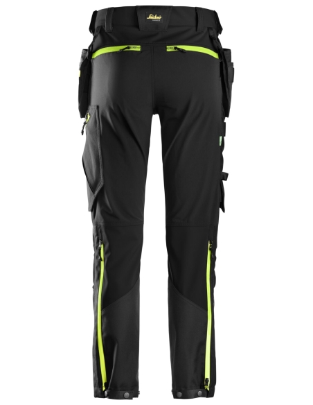 6940 - FLEXIWORK, PANTALON+ EN TISSU EXTENSIBLE SOFTSHELL AVEC POCHES HOLSTER SNICKERS WORKWEAR