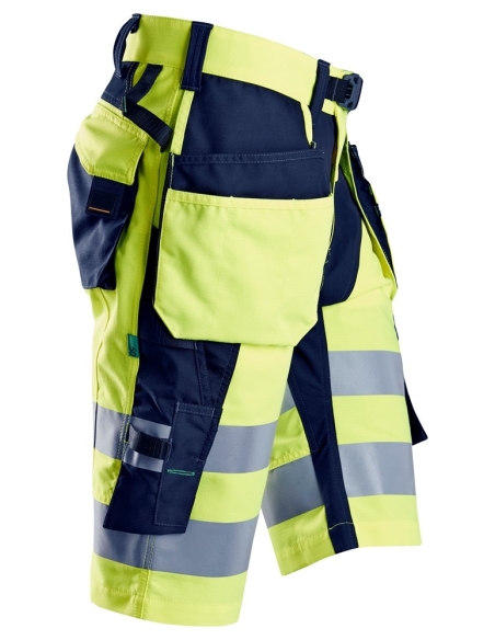 6933 - FLEXIWORK, SHORT+ HAUTE VISIBILITÉ AVEC POCHES HOLSTER, CLASSE 1 SNICKERS WORKWEAR