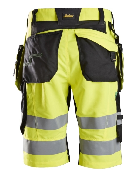 6933 - FLEXIWORK, SHORT+ HAUTE VISIBILITÉ AVEC POCHES HOLSTER, CLASSE 1 SNICKERS WORKWEAR
