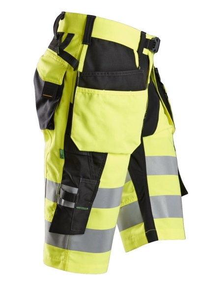 6933 - FLEXIWORK, SHORT+ HAUTE VISIBILITÉ AVEC POCHES HOLSTER, CLASSE 1 SNICKERS WORKWEAR