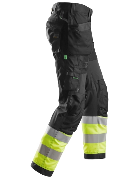 6931 - FLEXIWORK, PANTALON + AVEC POCHES HOLSTER, HAUTE VISIBILITÉ, CLASSE 1 SNICKERS WORKWEAR