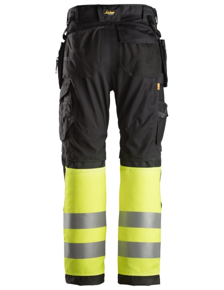 6233 - ALLROUNDWORK, PANTALON+ AVEC POCHES HOLSTER, HAUTE VISIBILITÉ, CLASSE 1 SNICKERS WORKWEAR