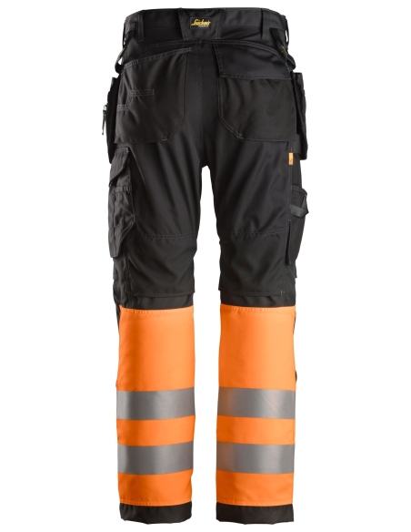 6233 - ALLROUNDWORK, PANTALON+ AVEC POCHES HOLSTER, HAUTE VISIBILITÉ, CLASSE 1 SNICKERS WORKWEAR