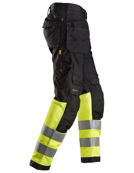 6233 - ALLROUNDWORK, PANTALON+ AVEC POCHES HOLSTER, HAUTE VISIBILITÉ, CLASSE 1 SNICKERS WORKWEAR