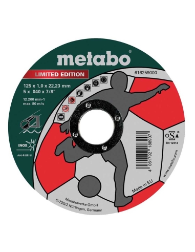 10 DISQUES À TRONÇONNER 125X1MM INOX - METABO