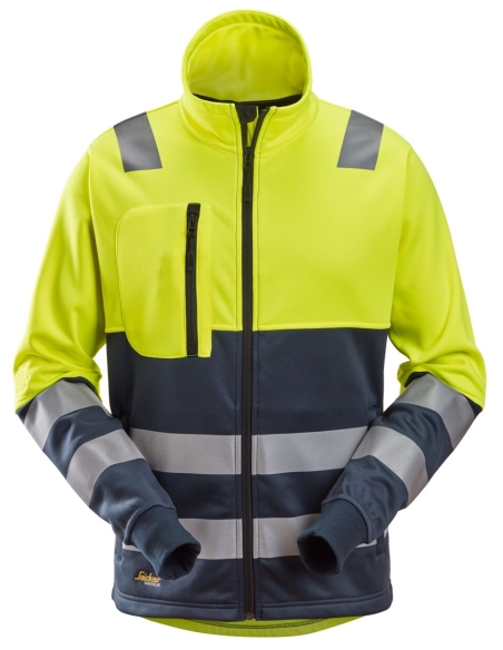 8035 - ALLROUNDWORK, VESTE AVEC FERMETURE À GLISSIÈRE PLEINE LONGUEUR, HAUTE VISIBILITÉ, CLASSE 2 SNICKERS WORKWEAR