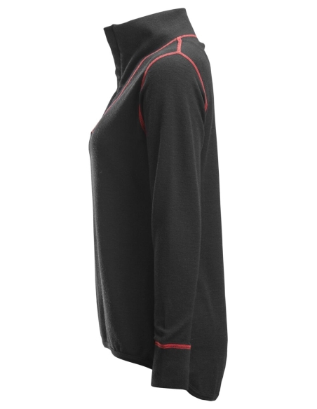 9476 - PROTECWORK, CHEMISE EN LAINE POUR FEMME, DEMI ZIPPÉE SNICKERS WORKWEAR