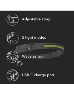 LAMPE FRONTALE 5W + 3W 300... 2