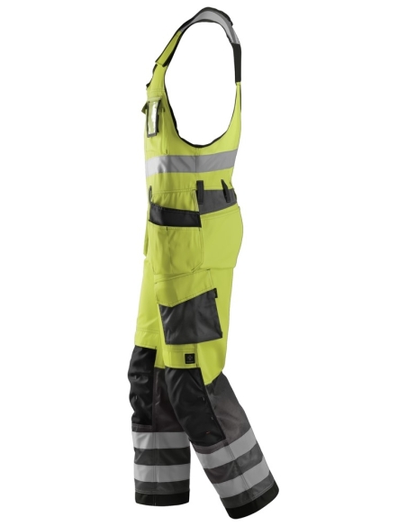 0213 - SALOPETTE HAUTE VISIBILITÉ AVEC POCHES HOLSTER, CLASSE 2 SNICKERS WORKWEAR