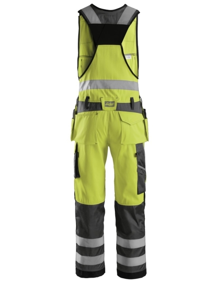 0213 - SALOPETTE HAUTE VISIBILITÉ AVEC POCHES HOLSTER, CLASSE 2 SNICKERS WORKWEAR