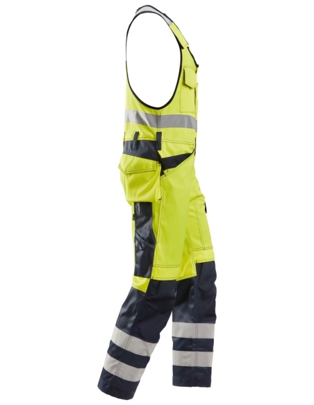 0213 - SALOPETTE HAUTE VISIBILITÉ AVEC POCHES HOLSTER, CLASSE 2 SNICKERS WORKWEAR