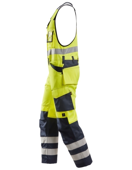 0213 - SALOPETTE HAUTE VISIBILITÉ AVEC POCHES HOLSTER, CLASSE 2 SNICKERS WORKWEAR