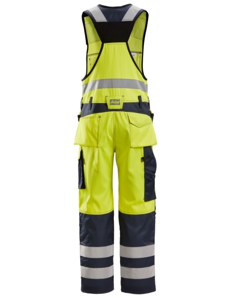 0213 - SALOPETTE HAUTE VISIBILITÉ AVEC POCHES HOLSTER, CLASSE 2 SNICKERS WORKWEAR