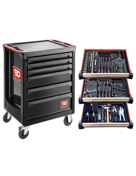 SERVANTE D’ATELIER NOIRE AVEC OUTILS SL.ROLL.6M3PB - FACOM