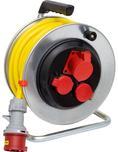 ENROULEUR 25 M 400V JAUNE CEE 16 POUR EXTÉRIEUR - BRENNENSTUHL