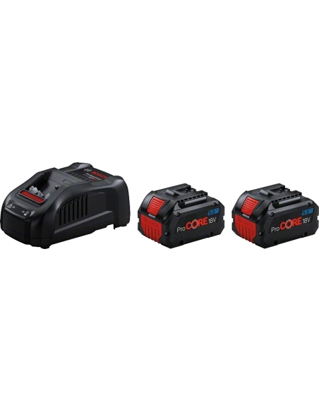 SET DE 2 BATTERIES PROCORE 18V 5.5 AH + 1 CHARGEUR GAL 1880 CV - BOSCH