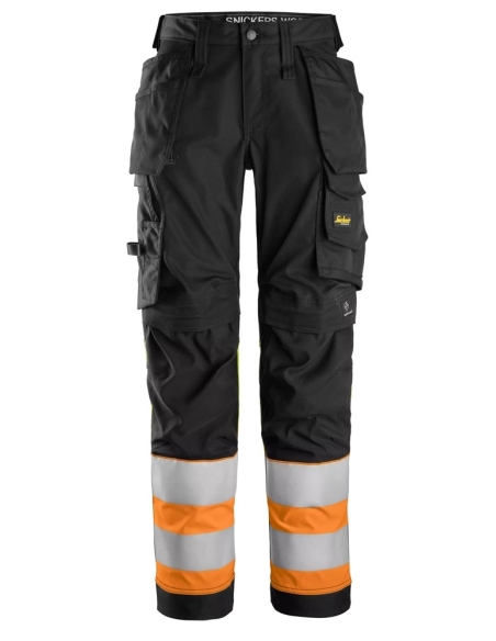 6734 - PANTALON EN TISSU EXTENSIBLE POUR FEMME AVEC POCHES HOLSTER HAUTE VISIBILITÉ, CLASSE 1 NICKERS WORKWEAR