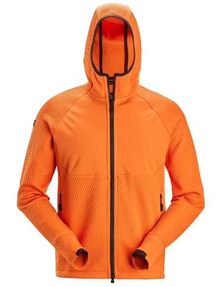 8405 - FLEXIWORK, VESTE À CAPUCHE DE COUCHE INTERMÉDIAIRE AVEC FERMETURE À GLISSIÈRE PLEINE LONGUEUR SNICKERS WORKWEAR