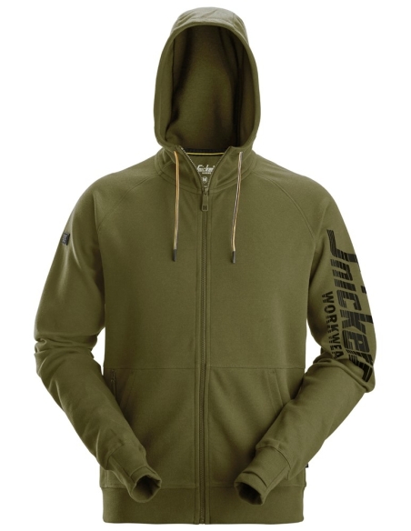 2895 - SWEAT-SHIRT À CAPUCHE AVEC LOGO ET FERMETURE À GLISSIÈRE PLEINE LONGUEUR SNICKERS WORKWEAR