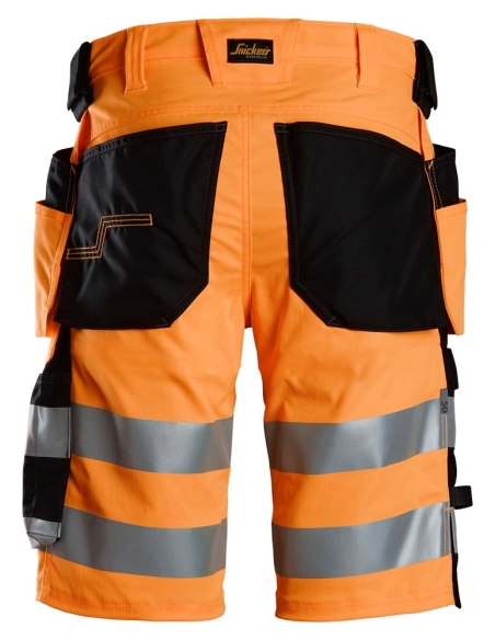 6135 - SHORT EN TISSU EXTENSIBLE AVEC POCHES HOLSTER HAUTE VISIBILITÉ, CLASSE 1 SNICKERS WORKWEAR