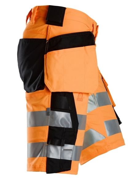 6135 - SHORT EN TISSU EXTENSIBLE AVEC POCHES HOLSTER HAUTE VISIBILITÉ, CLASSE 1 SNICKERS WORKWEAR