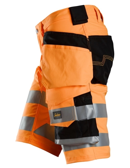 6135 - SHORT EN TISSU EXTENSIBLE AVEC POCHES HOLSTER HAUTE VISIBILITÉ, CLASSE 1 SNICKERS WORKWEAR