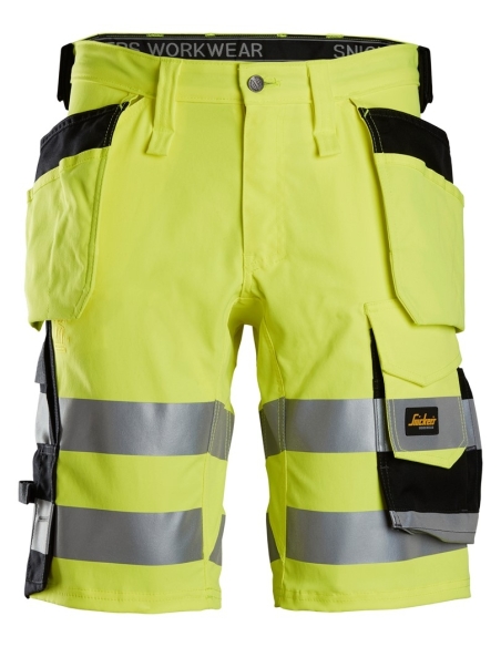 6135 - SHORT EN TISSU EXTENSIBLE AVEC POCHES HOLSTER HAUTE VISIBILITÉ, CLASSE 1 SNICKERS WORKWEAR