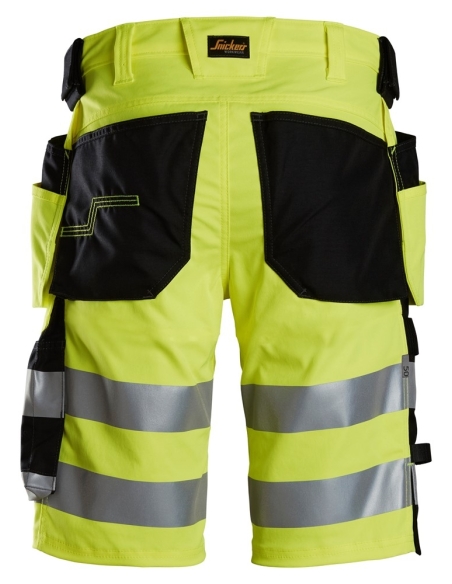6135 - SHORT EN TISSU EXTENSIBLE AVEC POCHES HOLSTER HAUTE VISIBILITÉ, CLASSE 1 SNICKERS WORKWEAR