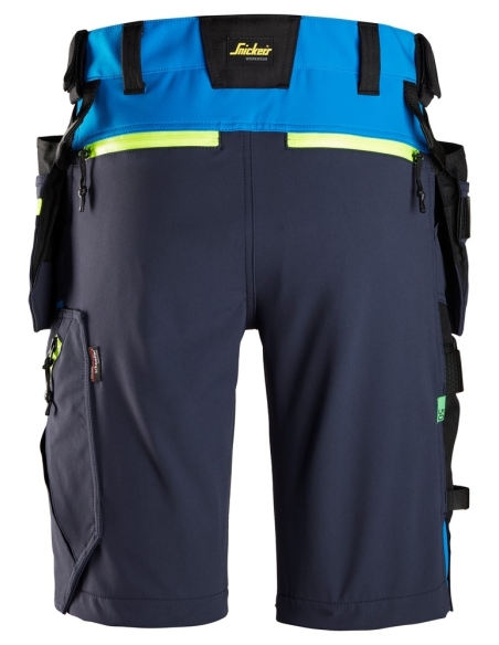6140 - FLEXIWORK, SHORT EN TISSU EXTENSIBLE SOFTSHELL AVEC POCHES HOLSTER SNICKERS WORKWEAR