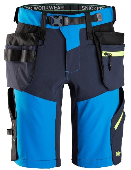 6140 - FLEXIWORK, SHORT EN TISSU EXTENSIBLE SOFTSHELL AVEC POCHES HOLSTER SNICKERS WORKWEAR