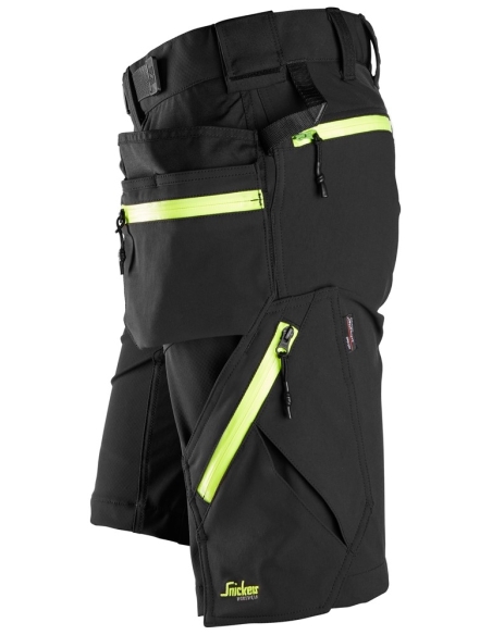 6140 - FLEXIWORK, SHORT EN TISSU EXTENSIBLE SOFTSHELL AVEC POCHES HOLSTER SNICKERS WORKWEAR