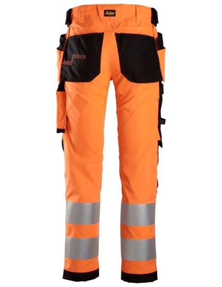 6243 - ALLROUNDWORK, PANTALON EN TISSU EXTENSIBLE AVEC POCHES HOLSTER, HAUTE VISIBILITÉ, CLASSE 2 SNICKERS WORKWEAR