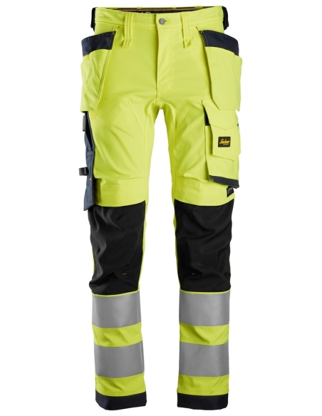 6243 - ALLROUNDWORK, PANTALON EN TISSU EXTENSIBLE AVEC POCHES HOLSTER, HAUTE VISIBILITÉ, CLASSE 2 SNICKERS WORKWEAR