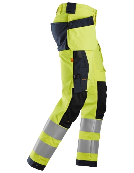 6243 - ALLROUNDWORK, PANTALON EN TISSU EXTENSIBLE AVEC POCHES HOLSTER, HAUTE VISIBILITÉ, CLASSE 2 SNICKERS WORKWEAR