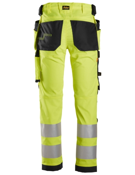 6243 - ALLROUNDWORK, PANTALON EN TISSU EXTENSIBLE AVEC POCHES HOLSTER, HAUTE VISIBILITÉ, CLASSE 2 SNICKERS WORKWEAR