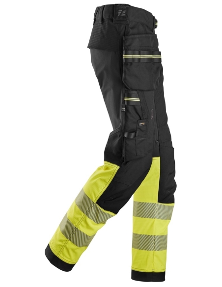 6934 - PANTALON DE TRAVAIL EN TISSU EXTENSIBLE AVEC POCHES HOLSTER HAUTE VISIBILITÉ, CLASSE 1 SNICKERS WORKWEAR