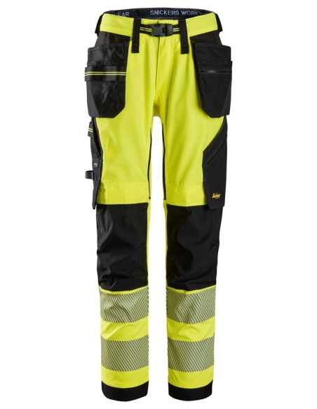 6943 - PANTALON DE TRAVAIL EN TISSU EXTENSIBLE AVEC POCHES HOLSTER HAUTE VISIBILITÉ, CLASSE 2 SNICKERS WORKWEAR